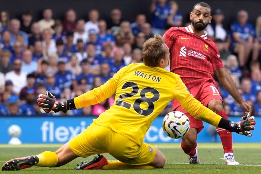 Salah tỏa sáng để mang chiến thắng về cho Liverpool. (Nguồn: AP) Salah tỏa sáng để mang chiến thắng về cho Liverpool. (Nguồn: AP)