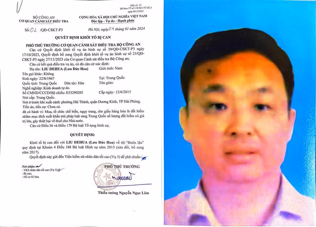 Bị can Lưu Đức Hoa đang bị truy nã