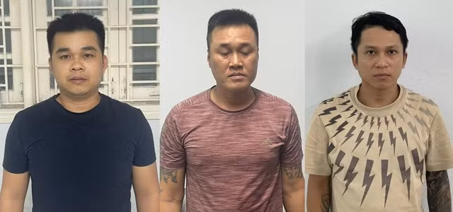 Các đối tượng Công, Xuân, Hiếu (từ trái qua)