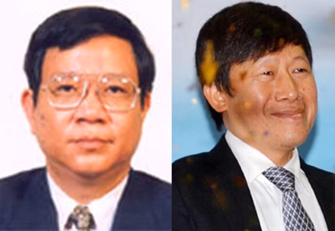 Khởi tố cựu tổng giám đốc VEAM Nguyễn Thanh Giang - Ảnh 1. Bị can Nguyễn Thanh Giang và Hồ Mạnh Tuấn. Ảnh: H.T.