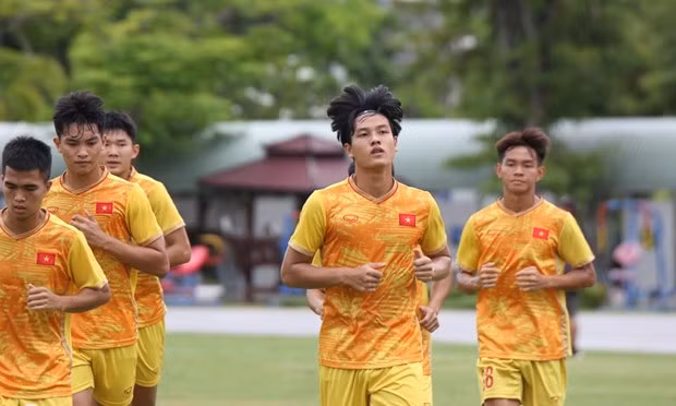 U23 Việt Nam tập luyện trước trận gặp Malaysia. (Nguồn: VFF)
