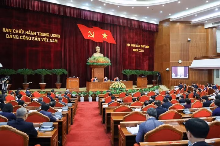 Toàn cảnh Hội nghị Trung ương 9 khóa XIII diễn ra ngày 16 - 18/5. (Ảnh: VGP)