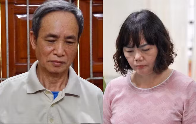 Phạm Văn Khuông và Nguyễn Thị Kim Tuyến. (Ảnh: Công an Hà Giang)
