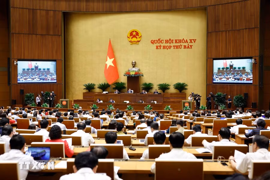 Quang cảnh phiên chất vấn. (Ảnh: Doãn Tấn/TTXVN)