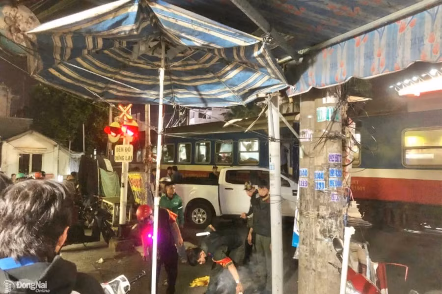 Hiện trường vụ tai nạn. (Nguồn: Báo Đồng Nai) Hiện trường vụ tai nạn. (Nguồn: Báo Đồng Nai)