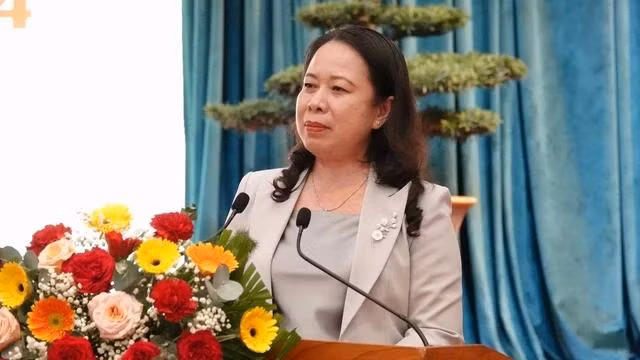 Quyền Chủ tịch nước Võ Thị Ánh Xuân phát biểu chỉ đạo tại hội nghị. Quyền Chủ tịch nước Võ Thị Ánh Xuân phát biểu chỉ đạo tại hội nghị.