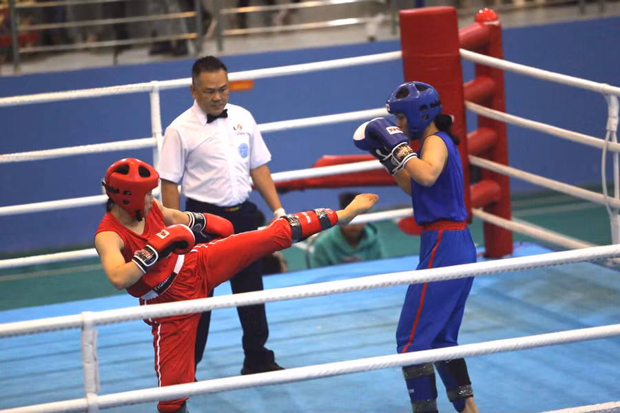 Môn Kickboxing hứa hẹn sẽ mang lại nhiều thành tích cho thể thao Gia Lai trong năm 2023. Ảnh: Văn Ngọc