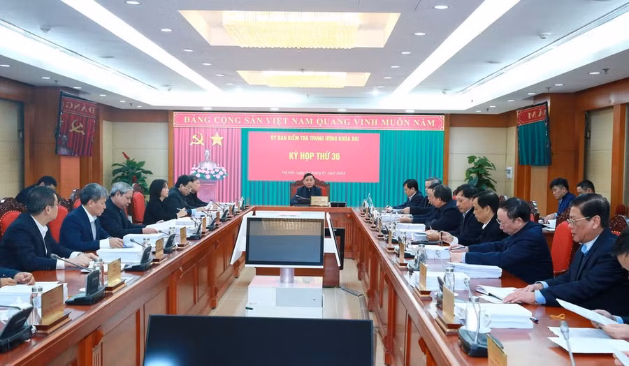 Ủy ban Kiểm tra Trung ương họp Kỳ thứ 36. (Ảnh: Phương Hoa/TTXVN)