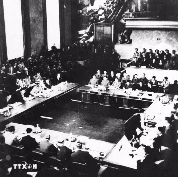 Hội nghị Geneve về Đông Dương tại Thụy Sĩ (năm 1954). (Ảnh: Tư liệu TTXVN)