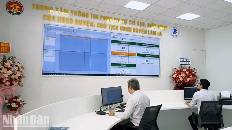 Chính thức vận hành Trung tâm IOC huyện Lâm Hà.