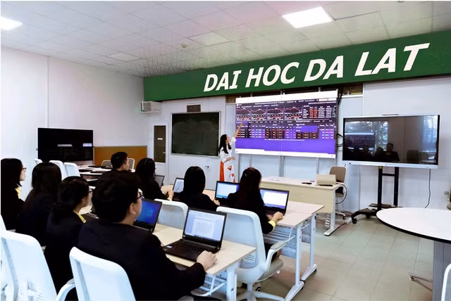 Một phòng học ở Trường ĐH Đà Lạt. Ảnh A.T