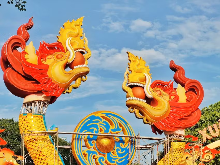 Linh vật Rồng Vũng Tàu 2024 đang hoàn thiện. Ảnh: Vũng Tàu beat