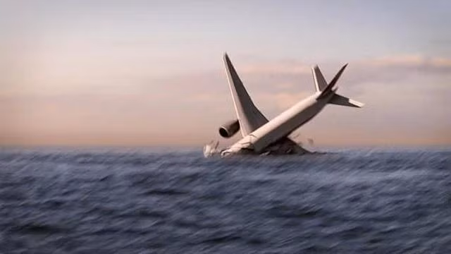 Hình ảnh mô phỏng MH370 lao xuống đại dương. Ảnh: Nat Geo