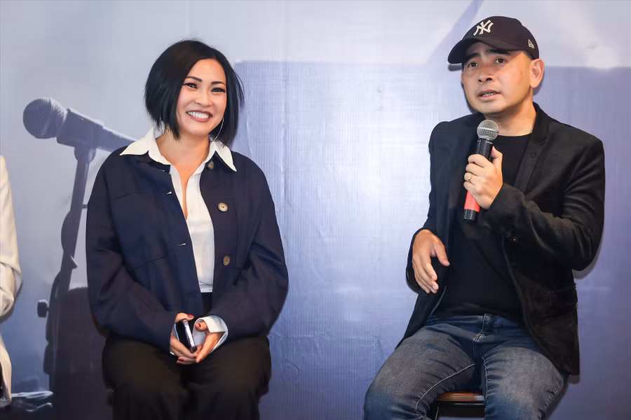 Là một trong 6 ca sĩ góp mặt trong đêm nhạc của Đức Trí, ca sĩ Phương Thanh cho hay, nam nhạc sĩ luôn phải tiết chế để cô bớt "máu lửa" trên sân khấu. Ảnh: BTC