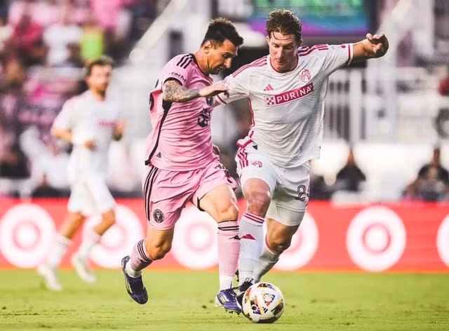Messi (trái) liên tiếp ghi bàn cho Inter Miami trong 2 trận gần đây, nhưng đội nhà vẫn chưa thắng. Ảnh CLB Inter Miami