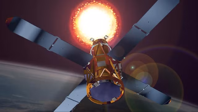 Vệ tinh RHESSI được phóng lên quỹ đạo trái đất năm 2002. Ảnh: NASA