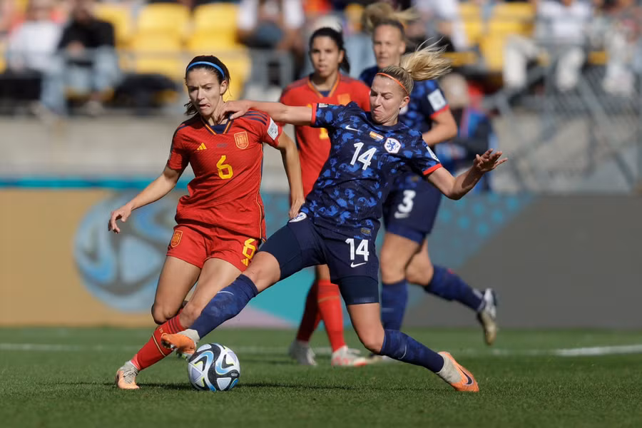 Tuyển nữ Tây Ban Nha lần đầu vào bán kết World Cup nữ sau khi thắng Hà Lan 2-1. Ảnh: LĐBĐ Hà Lan Tuyển nữ Tây Ban Nha lần đầu vào bán kết World Cup nữ sau khi thắng Hà Lan 2-1. Ảnh: LĐBĐ Hà Lan