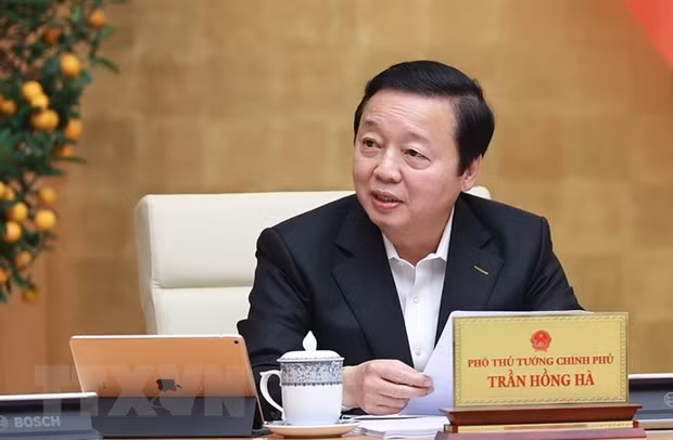 Phó Thủ tướng Trần Hồng Hà phát biểu. (Ảnh: Dương Giang/TTXVN) Phó Thủ tướng Trần Hồng Hà phát biểu. (Ảnh: Dương Giang/TTXVN)