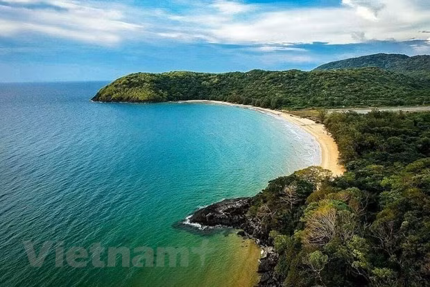 Côn Đảo có những bãi biển tuyệt đẹp, bao quanh bởi những khu rừng xanh ngắt. (Nguồn: Vietnam+)