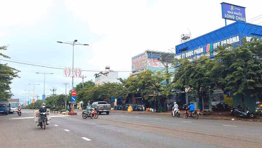 Thị trấn Nhơn Hòa (huyện Chư Pưh) phấn đấu đạt tiêu chuẩn đô thị văn minh vào cuối năm 2024. Ảnh: Đinh Yến