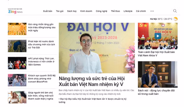 Giao diện Tạp chí điện tử Tri thức trực tuyến. (Ảnh chụp màn hình)