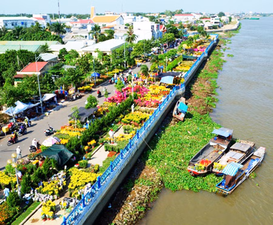 Một góc thành phố Vĩnh Long. Ảnh nguồn VGP