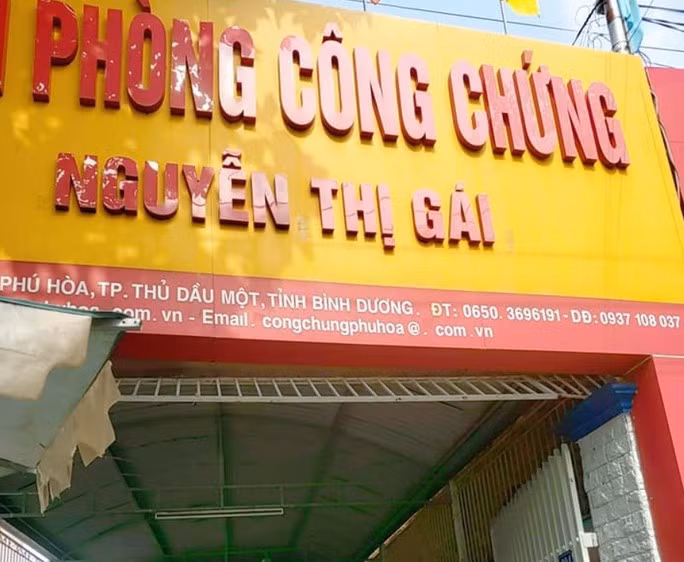 Văn phòng công chứng Nguyễn Thị Gái nơi ông Ngọc làm việc