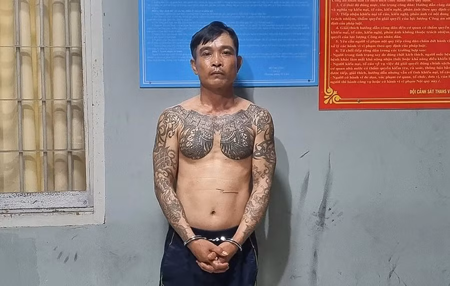 Lê Đức bị Công an tỉnh Quảng Ngãi bắt giữ tại xã Vĩnh Lộc A, H.Bình Chánh, TP.HCM