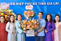 Chủ tịch Ủy ban MTTQ Việt Nam tỉnh Nguyễn Ngọc Lương chúc mừng Hội LHPN tỉnh Gia Lai nhân ngày 20-10