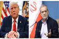 Tổng thống Mỹ Donald Trump (bên trái) và Tổng thống Iran Masoud Pezeshkian. Ảnh: IRNA/TTXVN