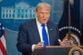 Tổng thống Mỹ Donald Trump phát biểu tại Nhà Trắng. Ảnh: THX/TTXVN
