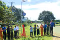Khánh thành và gắn biển công trình "Thắp sáng đường biên" tại xã Ia O. Ảnh Minh Trung 