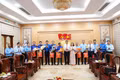Đồng chí Trần Minh Sơn tiếp xã giao Đoàn đại biểu thanh niên các tỉnh của Lào và Campuchia