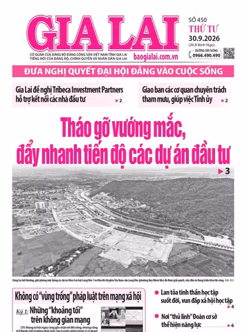 Báo Gia Lai số thứ tư ngày 30-9-2026