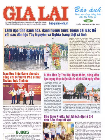 Báo Ảnh Gia Lai ngày 3-9-2026