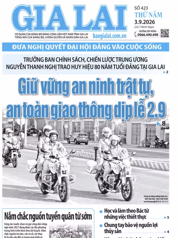 Báo Gia Lai số thứ năm ngày 3-9-2026