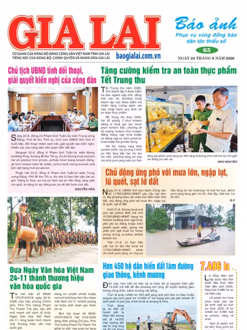 Báo Ảnh Gia Lai ngày 24-9-2026