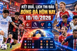 Kết quả, lịch thi đấu bóng đá hôm nay 10/10: Sôi động V.League và Ngoại hạng Anh