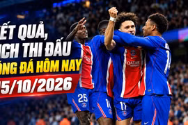 Kết quả, lịch thi đấu bóng đá hôm nay 15/10: PSG hạ Man City