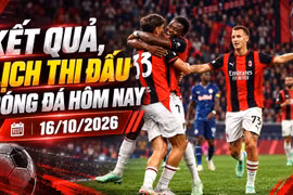 Kết quả, lịch thi đấu bóng đá hôm nay 16/10: AC Milan đại thắng