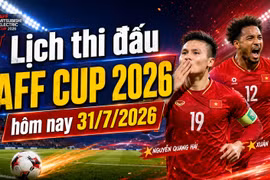Cập nhật lịch thi đấu ASEAN Cup 2026 (AFF Cup) hôm nay 31/7