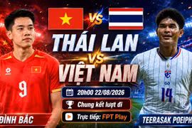 Thái Lan vs Việt Nam 20h ngày 22/8: Chung kết lượt đi ASEAN Cup 2026