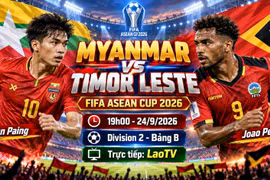 Myanmar vs Timor Leste 19h ngày 24/9: Ai chiếm lợi thế ở bảng B?