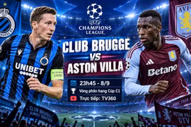 Club Brugge vs Aston Villa 23h45 ngày 8/9: Link trực tiếp, nhận định dự đoán