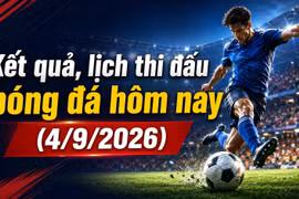 Kết quả, lịch thi đấu bóng đá hôm nay 4/9/2026: V.League khai màn