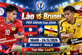 Lào vs Brunei 16h ngày 24/9: Trận khai màn FIFA ASEAN Cup 2026