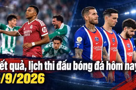 Kết quả, lịch thi đấu bóng đá hôm nay 5/9: Real Madrid và PSG cùng thua