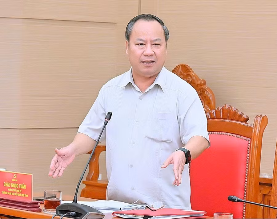 Phó BÍ thư Tỉnh ủy, Trưởng đoàn Đại biểu Quốc hội tỉnh Châu Ngọc Tuấn đề xuất cần thường xuyên kiểm tra, giám sát về chuyển đổi số tại các địa phương, đơn vị nhằm kịp thời tháo gỡ khó khăn, vướng mắc. Ảnh: Đức Thụy