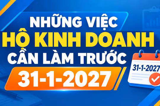 Những việc hộ kinh doanh cần làm trước 31-1-2027