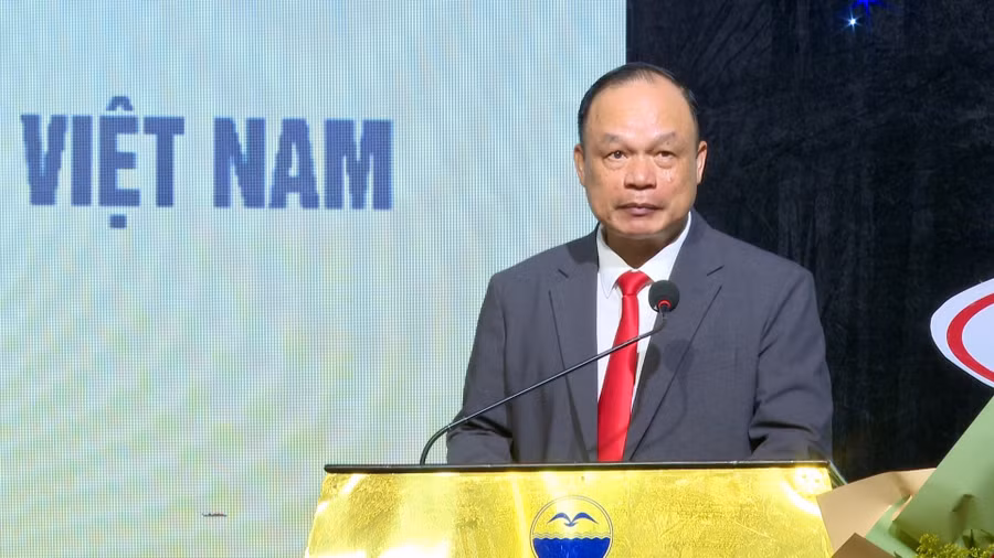 Phó Chủ tịch UBND tỉnh Dương Mah Tiệp phát biểu tại lễ kỷ niệm. Ảnh: Nhật Trường